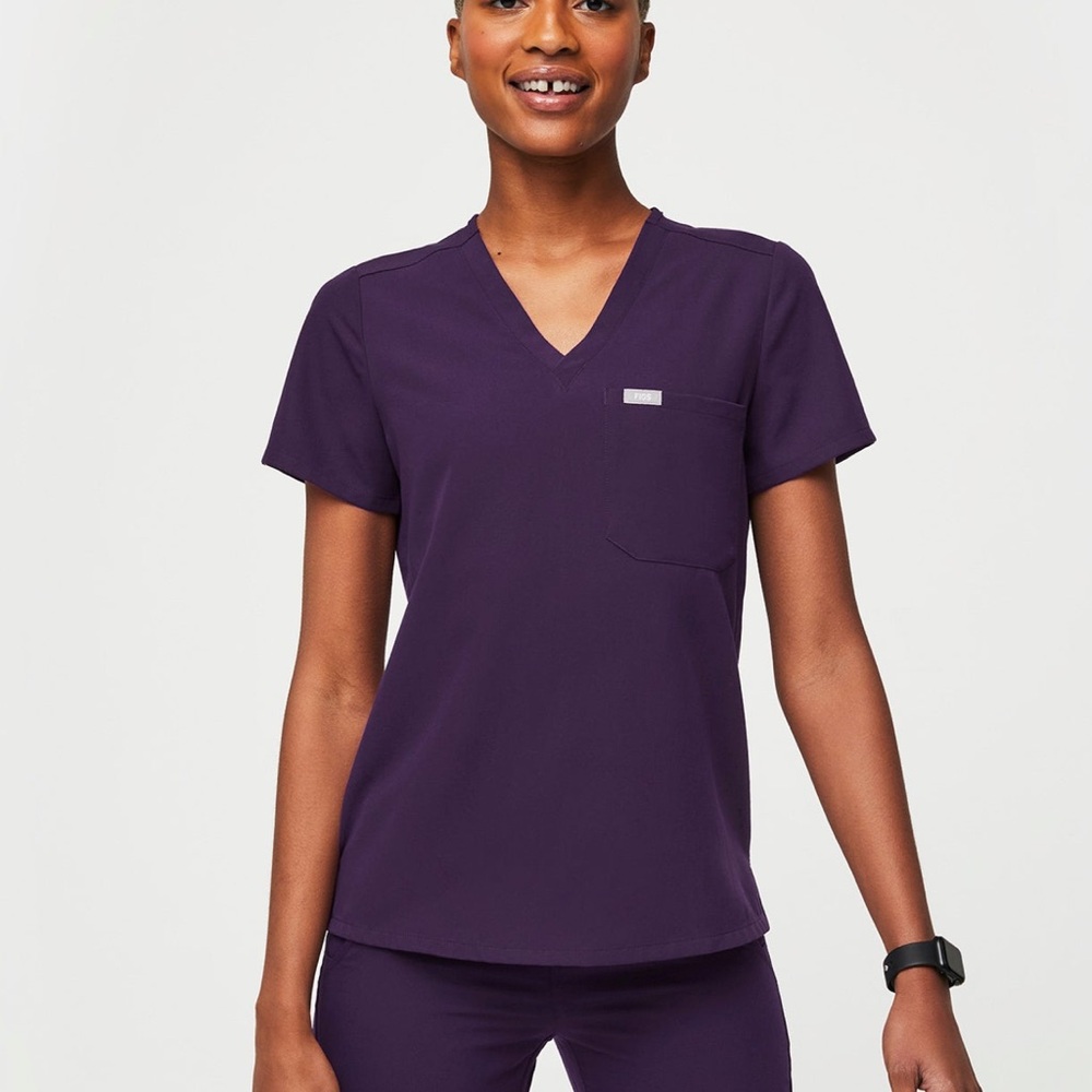 Figs Purple Jam Catarina One-Pocket Scrub Top